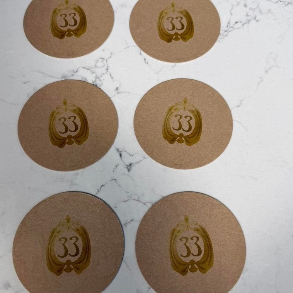 Disney Club 33 Exclusive Gold Logo Coaster Set of 6 Rare Disneyland Resort